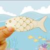 Wooden Wooden Fish Cutouts Hemp Rope Fish Shaped Wood Cut Out  For Birthday