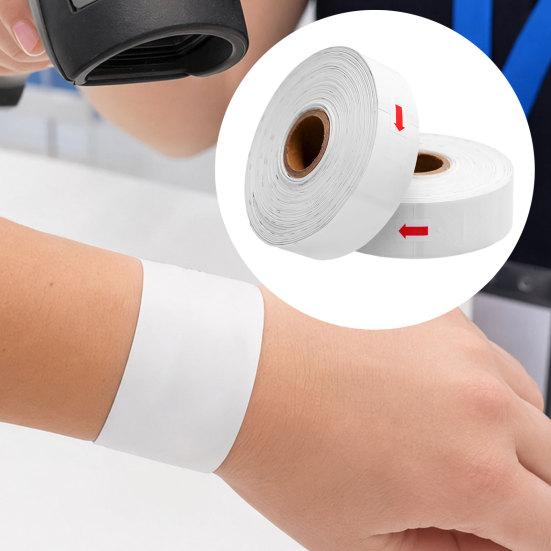 200 Stück Papierarmbänder für Veranstaltungen, Barcode-Druck Selbstklebendes Armband, Thermosensibel Einweg DIY QR-Code Armband
