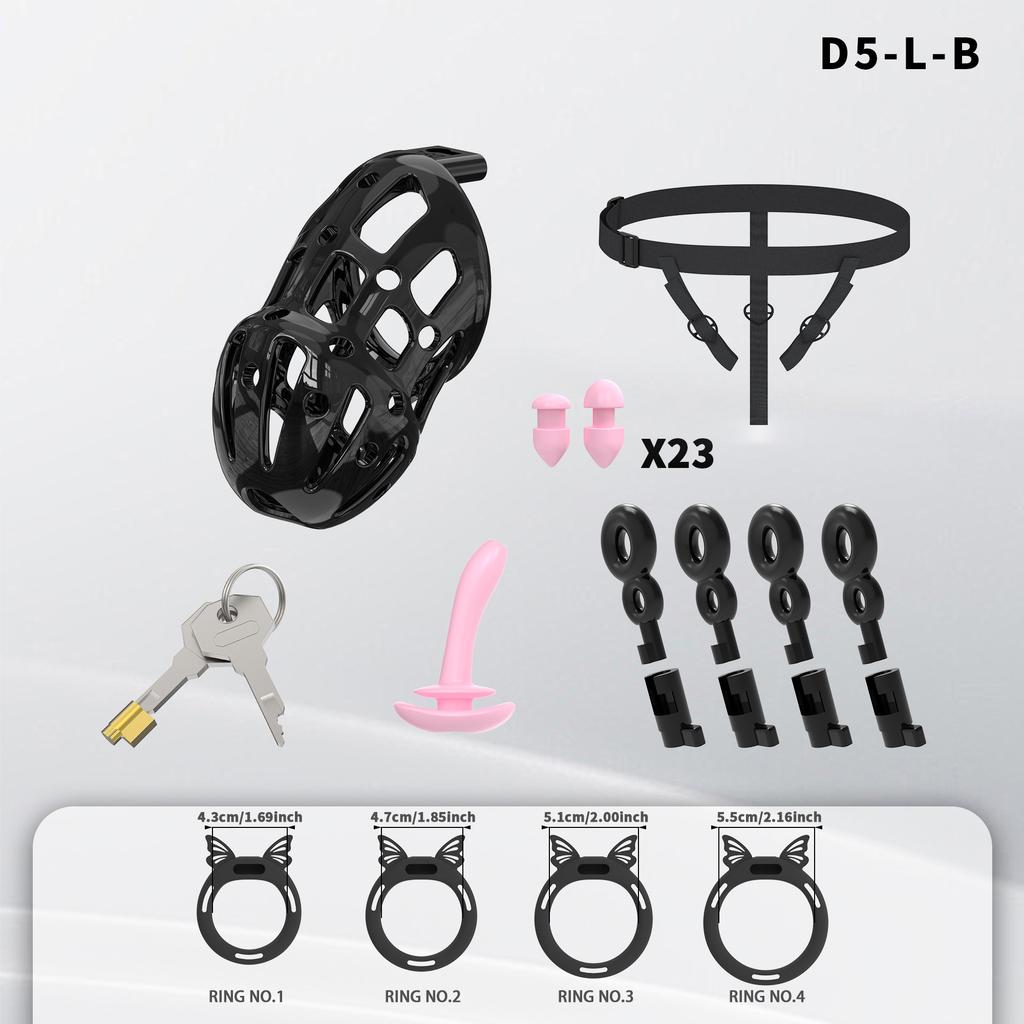 Male Chastity Cage with Wings and Bows Sissy Chastity Device for Man Penis Bondage Sex Toys Lightweight Penis Cage