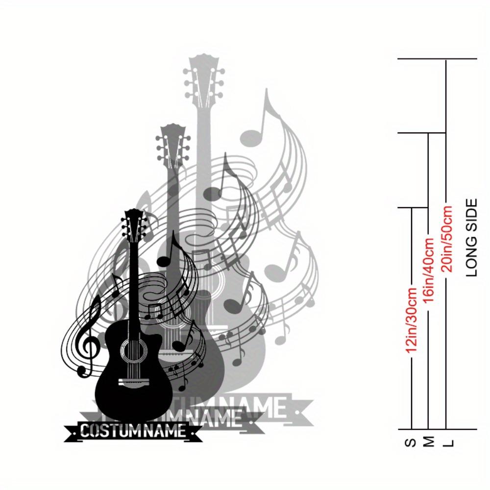 Metal Guitar Wall Art Decor, Music Studio Room Gift TYDZ003905-30cm
