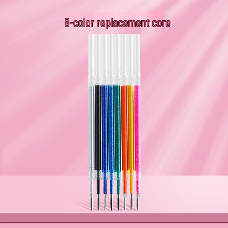 Светящаяся Гелевая Ручка с Блестками - Меняющая Цвет Кристаллическая Песочная Эффект для Ведения Дневника и Рисования.