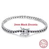 ORSA JEWELS Authentic 925 Sterling Silver Tennis Chain Bracelet Moulding Process Hanmade High-end Hand Chain for Man Woman SB128