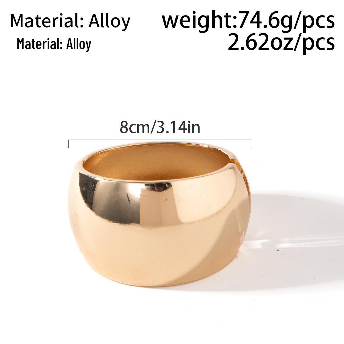 

Європейський та американський геометричний модний набір браслетів - Перебільшений широкий дизайн для жінок