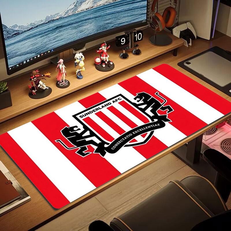 Sunderland Association Football Club Logo Large Size Mouse Pad Large Gaming Table Cushion Non-slip Laptop Tablet Big Mousepad XXL Mat Mini PC Playmat 