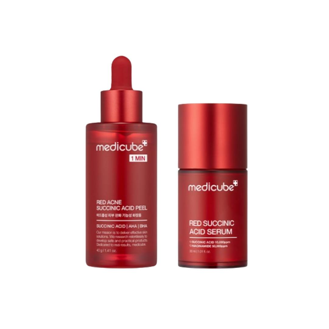 

Набор Medicube Red Succinic из 2 шагов (Кислотный пилинг 40мл + Сыворотка 30мл)