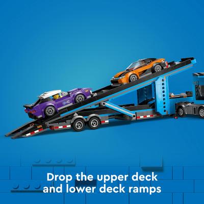 998Pcs Super Car Transporter Modelo Moc Truck Bricks Blocos de Construção Construtor City Set Brinquedos Infantis Presentes de Aniversário para Meninos