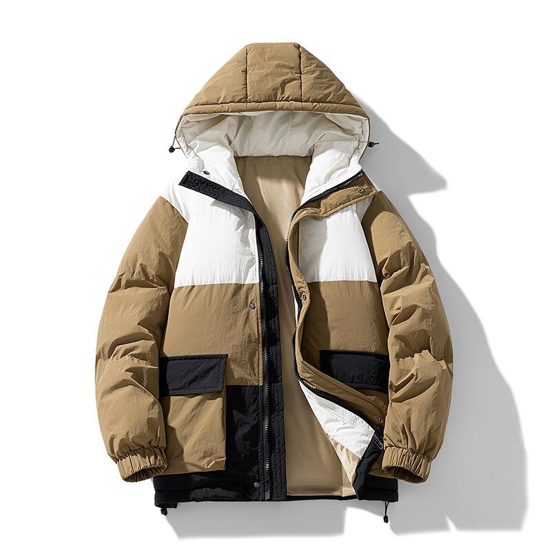 Hooded Down Cotton Clothes Men's Jacket Winter New Trendy Brand Loose Cotton Clothes Jacket Men's Thickened Warm Bread Clothes