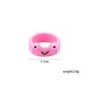 Trend Funny Colorful Contrast Chick Girls Korean Resin Ring Acrylic Frog Finger Rings Fashion Jewelry
