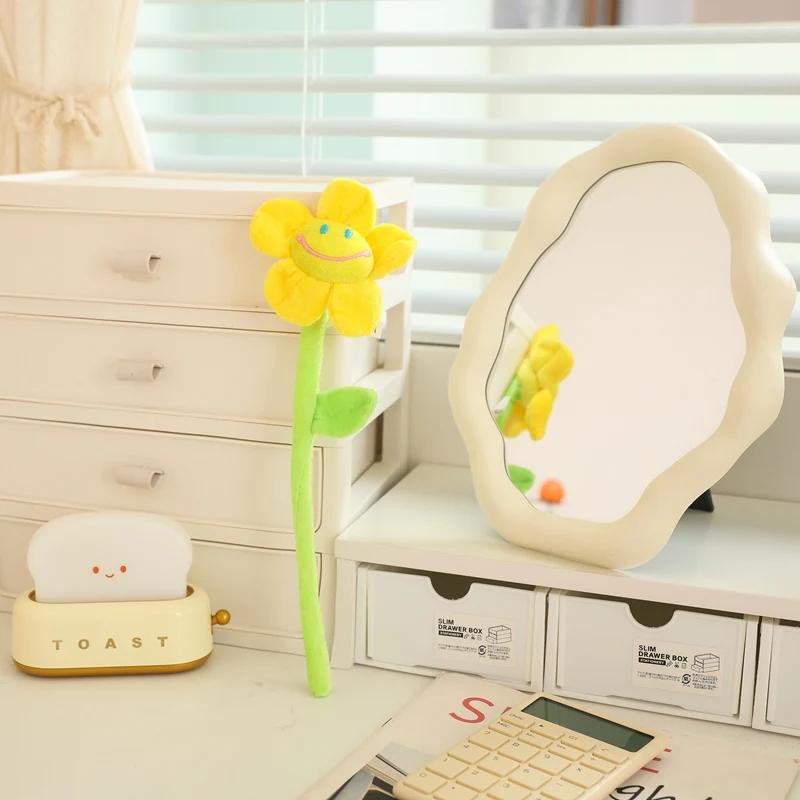 Curtain Accessories Home Decoration Cute Smile Cartoon Sunflower Rose Plush Toys Christmas Valentine's Day Gift