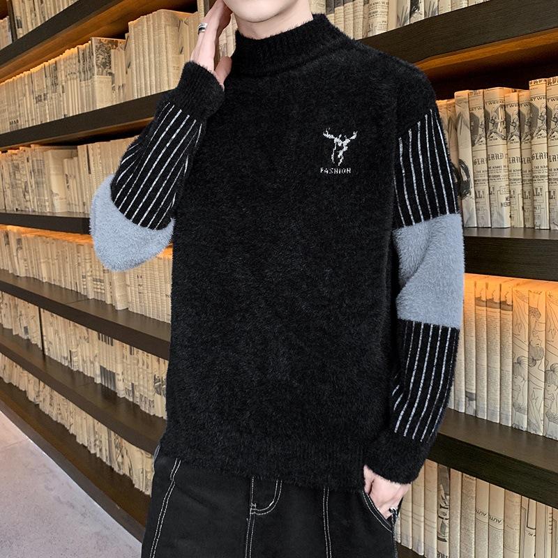 Мужской свитер с полуворотом на осень и зиму — фото 4