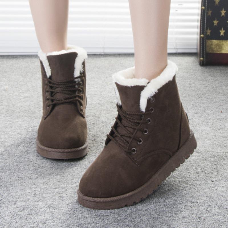 Autumn and Winter New Snow Boots Women's Martin Short Boots Foreign Trade Large Size Cotton Shoes Students Warm Velvet Shoes