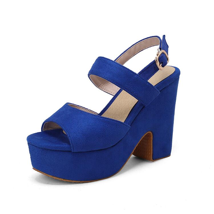 

Женские босоножки в готическом стиле из искусственной замши на толстом каблуке, большой размер 43, толстые сандалии на платформе с пряжкой, готические туфли 36