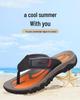 Infradito in Pelle da Uomo Taglia Larga: Sandali Estivi a Infradito Slip-On per Sport all'Aperto e Spiaggia