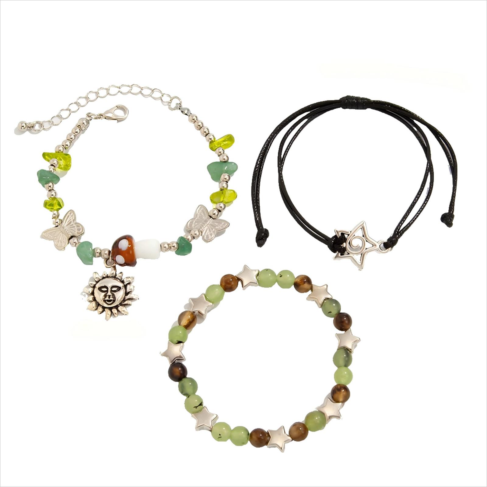 

Бохо многослойные браслеты для женщин, наборы хрустальных браслетов из бисера, цепочки, браслеты-манжеты, пляжные украшения one size зелёный