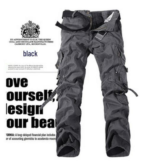 

Чоловічий повсякденний комбінезон із чистою бавовною з кількома кишенями вільного крою (Плюс розмір) 29 сірий