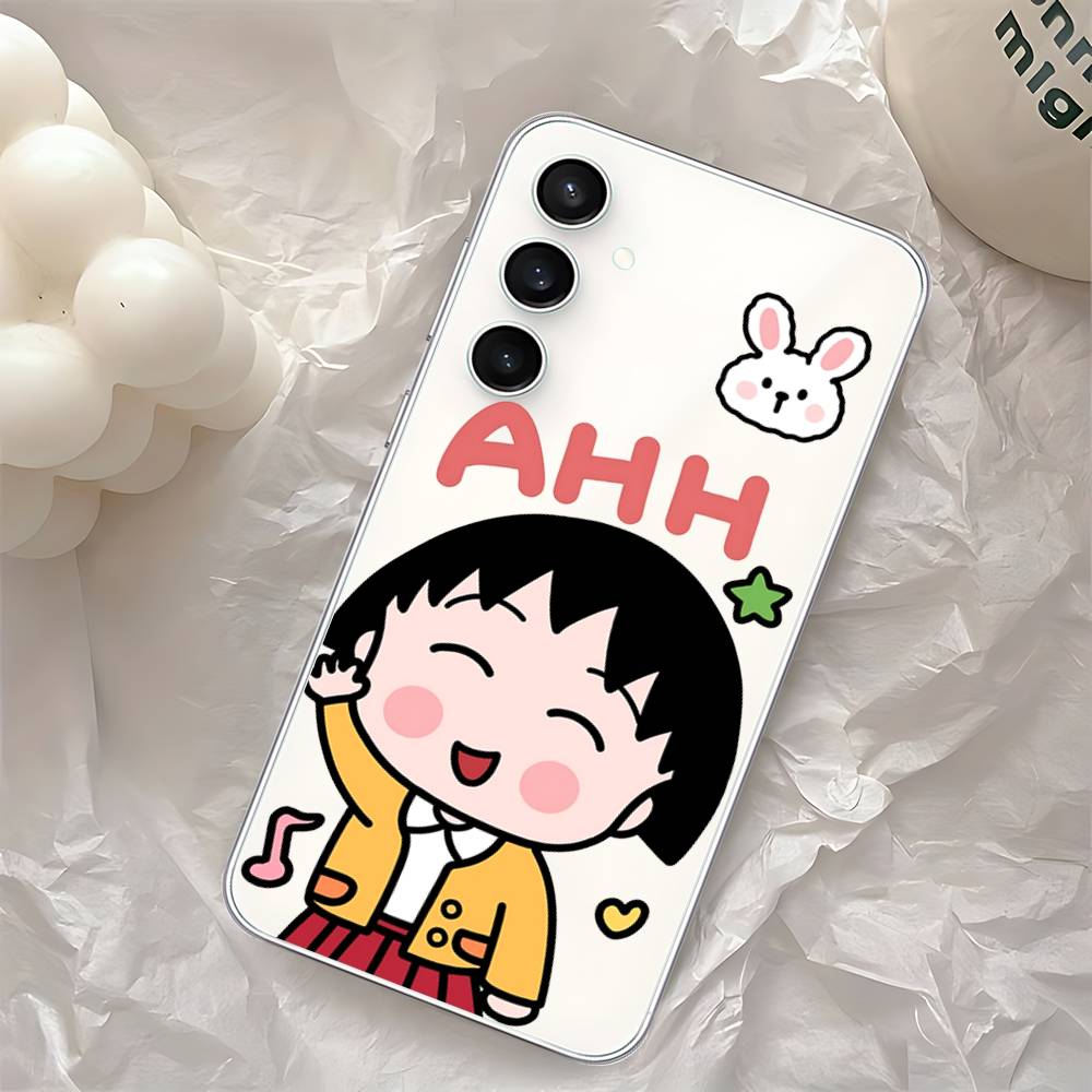 C-Chibi Cute M-Maruko-chan-S Phone Case For Samsung Galaxy S25 S24 S23 S22 S21 FE Ultra Plus A32 A53 A13 A31 Soft Cover