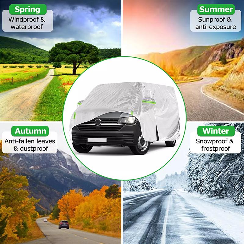 Waterproof Car Covers Outdoor Full Car Cover Sun Protector Fit For VW Transporter T3/4/5/6 Truck Snow Rain Dust Proof Car Cover