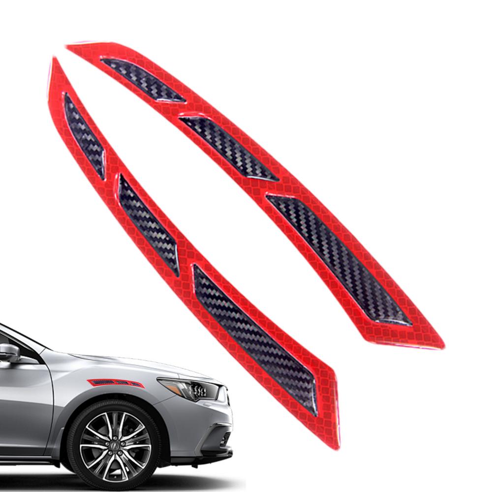 Car Reflective Stickers 2Pcs Automotive Reflective Stickers Automotive Sticker Waterproof Car Wheel Eyebrow Sticker For SUV