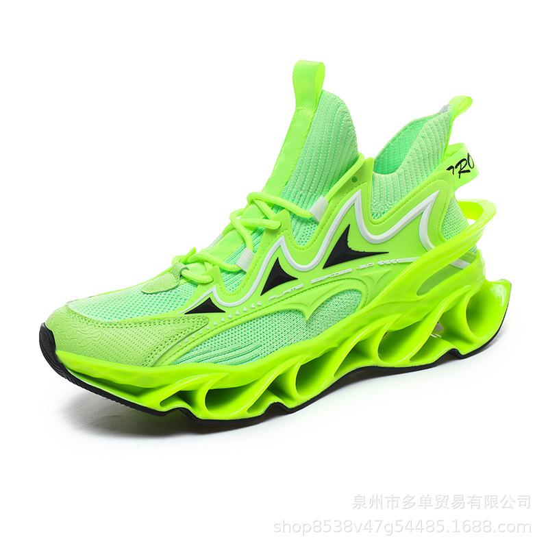 Sneakers Four Seasons Breathable Flying Weaving Casual Running Shoes Blade Edge Slow Shock Student Large Size Running Shoes
