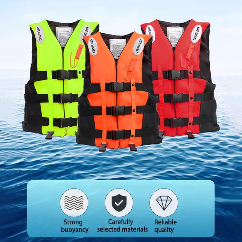 Emergency Flood Control Life Jackets For Adults And Children High Buoyancy Fishing Professional Boat Foam Life Vests Buoyancy Ve