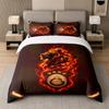 3Pcs Bedding SetGalatasaray FC Soft Bed Sheet and Two Pillowcases Home Bedroom Decor