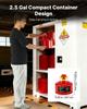 Safety Gas Can, 9.5 L Type I Red Safety Can for Gasoline with Stainless Steel Flame Arrester, Self-Closing Lid, and PE Funnel, Carbon Steel Flammable