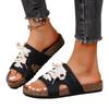 Foreign Trade Straps Leak Toes and Half Drags for Women's Summer Wear 2025 Summer New Casual Fashion Imitation Wood Non-slip Cool Slippers for Women