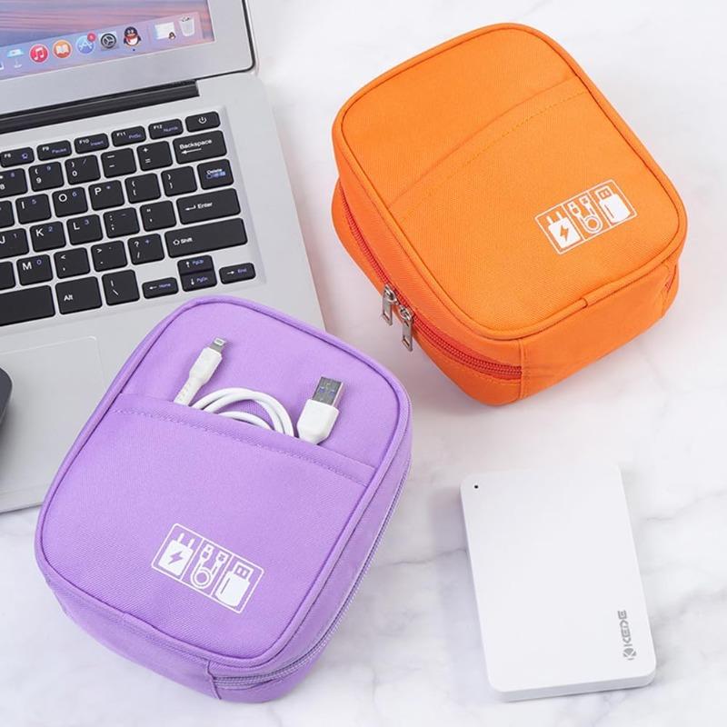 Borsa Porta Accessori Digitali Compatibile per Caricabatterie Laptop, Mouse, Cuffie e Articoli da Toeletta - Compatta Elettronica con Gestione Cavi