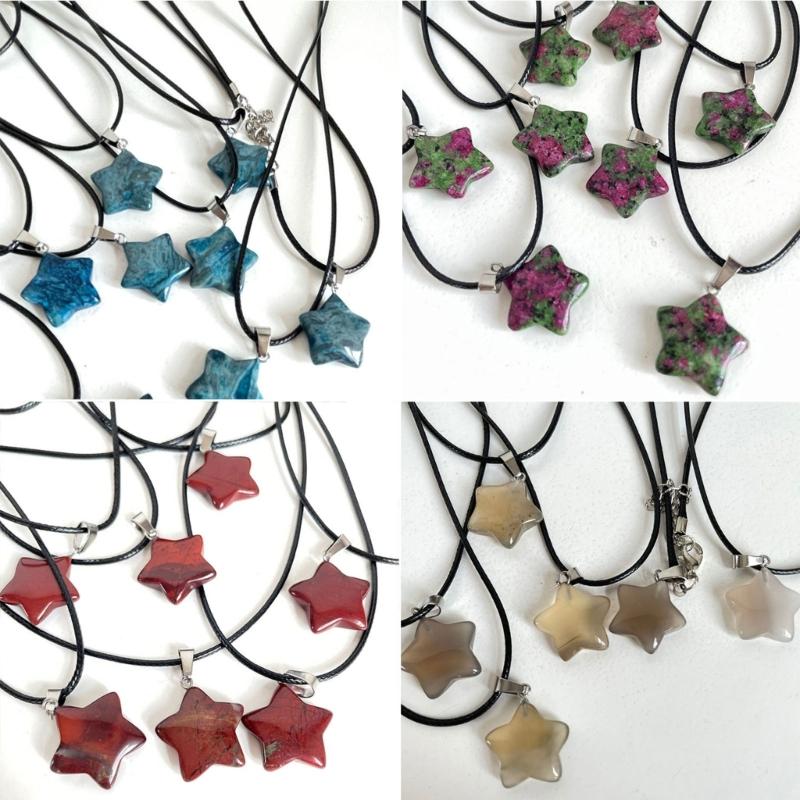 Star Pendant Star Charm Fashion Jewelry Accessory Natural Stone Material Jewelry Findings Perfect Gift for Women Girls