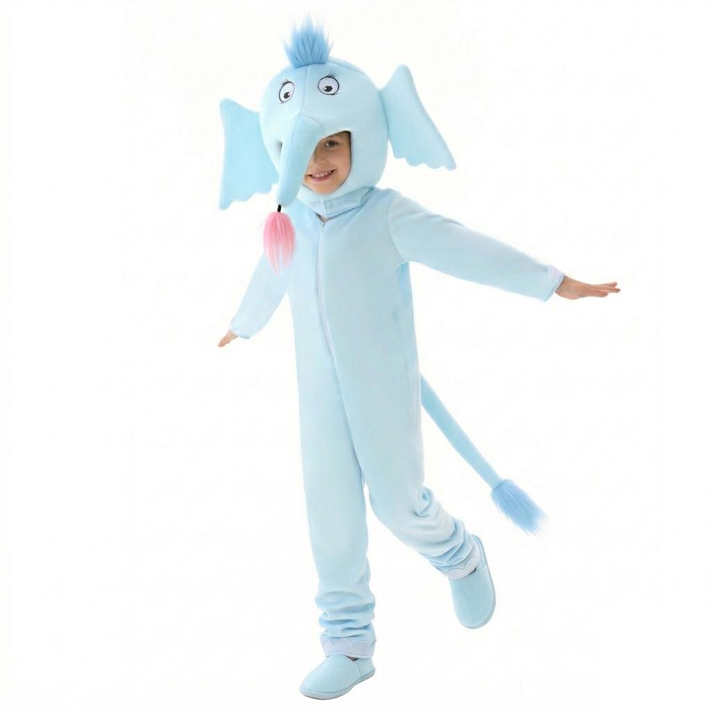 Kids Blue Elephant Costume Book Day Role Play Outfit Halloween Cosplay World Book Day Party Dress