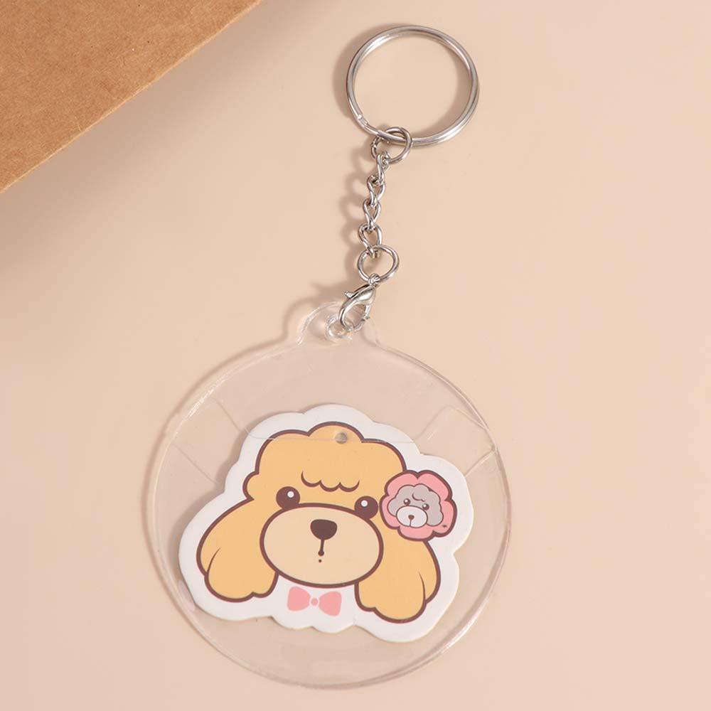 2Pcs with Keychain Badge Display Sleeve Badge Protector Badge Protective Sleeve Storage Case