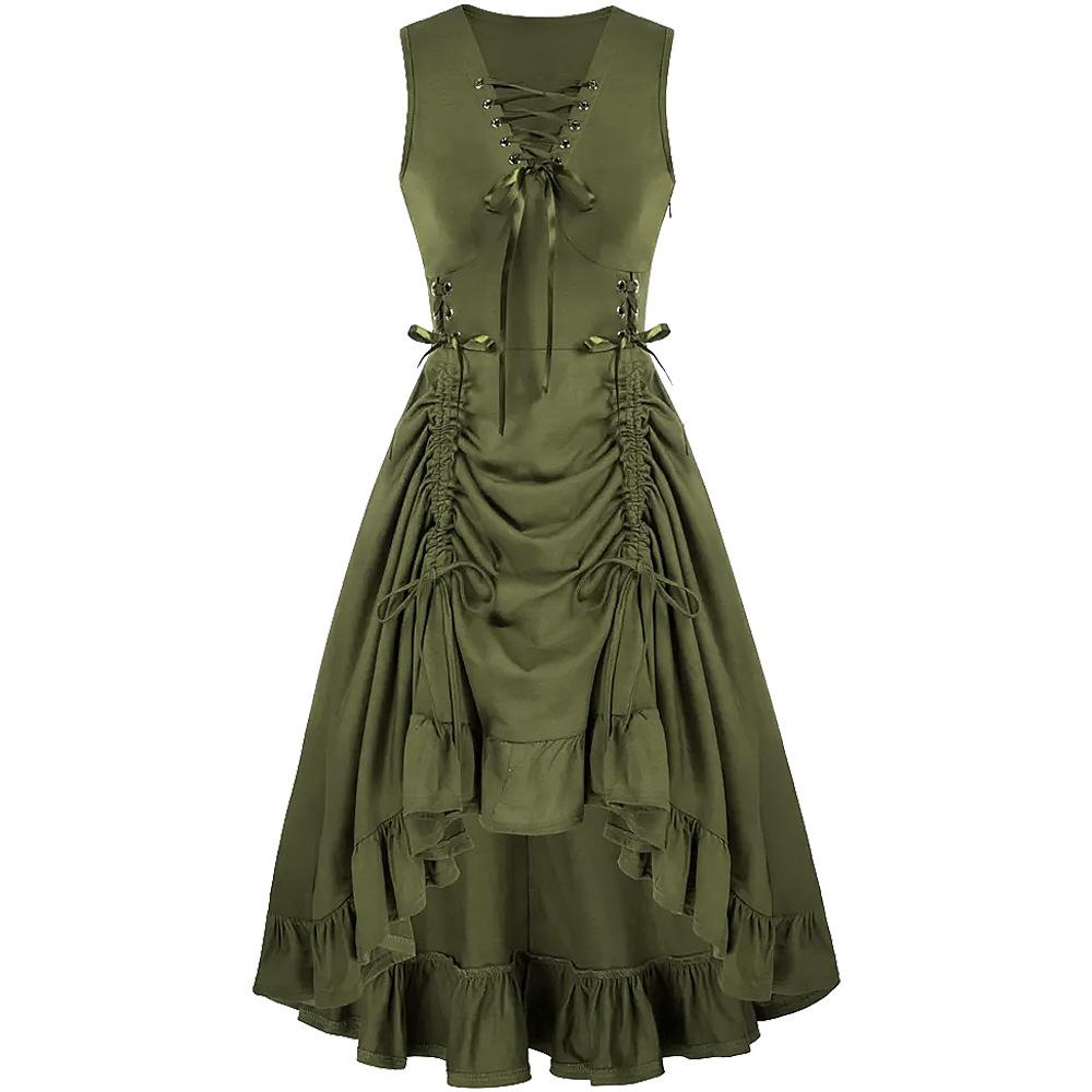 Amazon foreign trade women's dress punk lolita European and American retro style dark strap dress goth dress