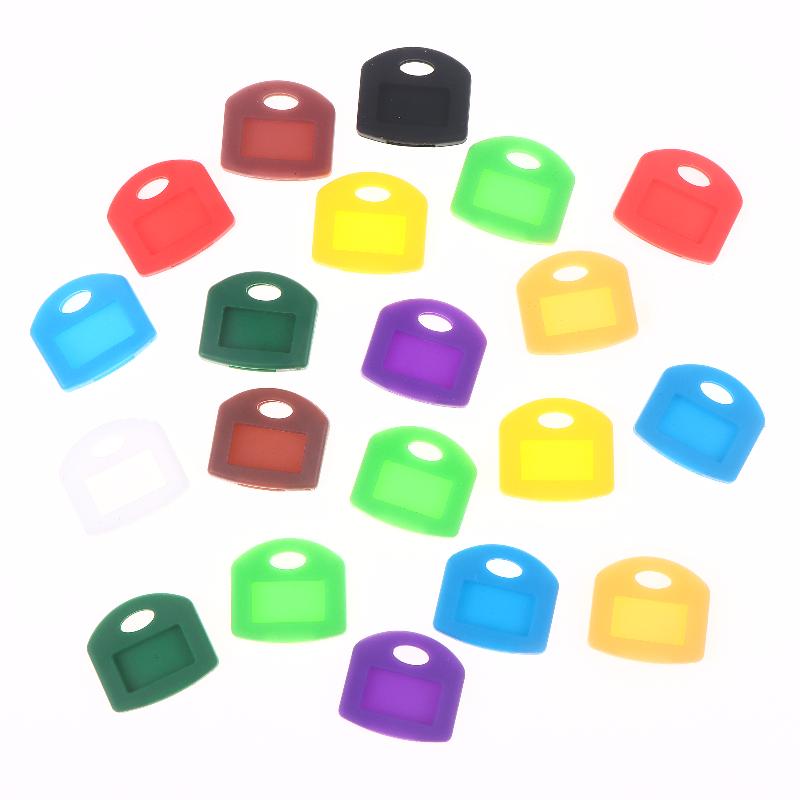 Colorful Silicone Key Identifier Caps 12 Pack Flexible Key Covers for Easy Key ID in School Apartment