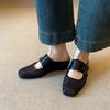 Sheepskin Version~ Thick Bottom Inner Height Increase Woven Hollow Bag Head Slippers Women Wear One Pedal French Muller Cool Slippers