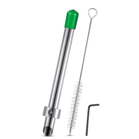 Stainless Steel Puncher for Plastic Lids Beverage Cup Lid Puncher Adjustable Depth Straw Hole Punch Tool for Lemonade Cups Takeout Lids