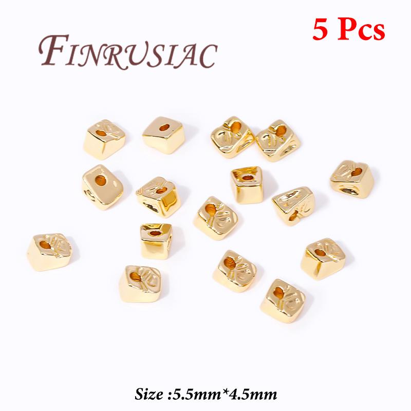 18K Gold Plated Metal Beads,Spacer Beads For Bracelets,Separator For Bead,DIY Jewelry Accessories,Necklace Bead Findings