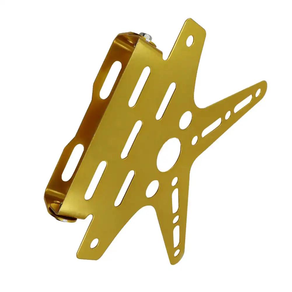 Electroplate Aluminum Alloy Motorcycle Rear License Plate Frame Motorbike Bracket Scooter Adjusted Number Plate Holde