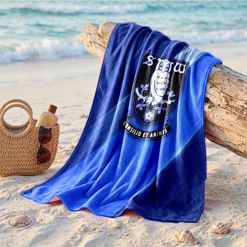 Asciugamano da Spiaggia Tema Sheffield Wednesday Morbido Asciugatura Rapida?Asciugamano Asciutto Per Vacanze Estive Al Mare Nuoto
