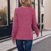 Solid Color Comfortable Crew Neck Pit Strip T-Shirt Spring and Autumn Casual Long Sleeve Top Women's Clothing