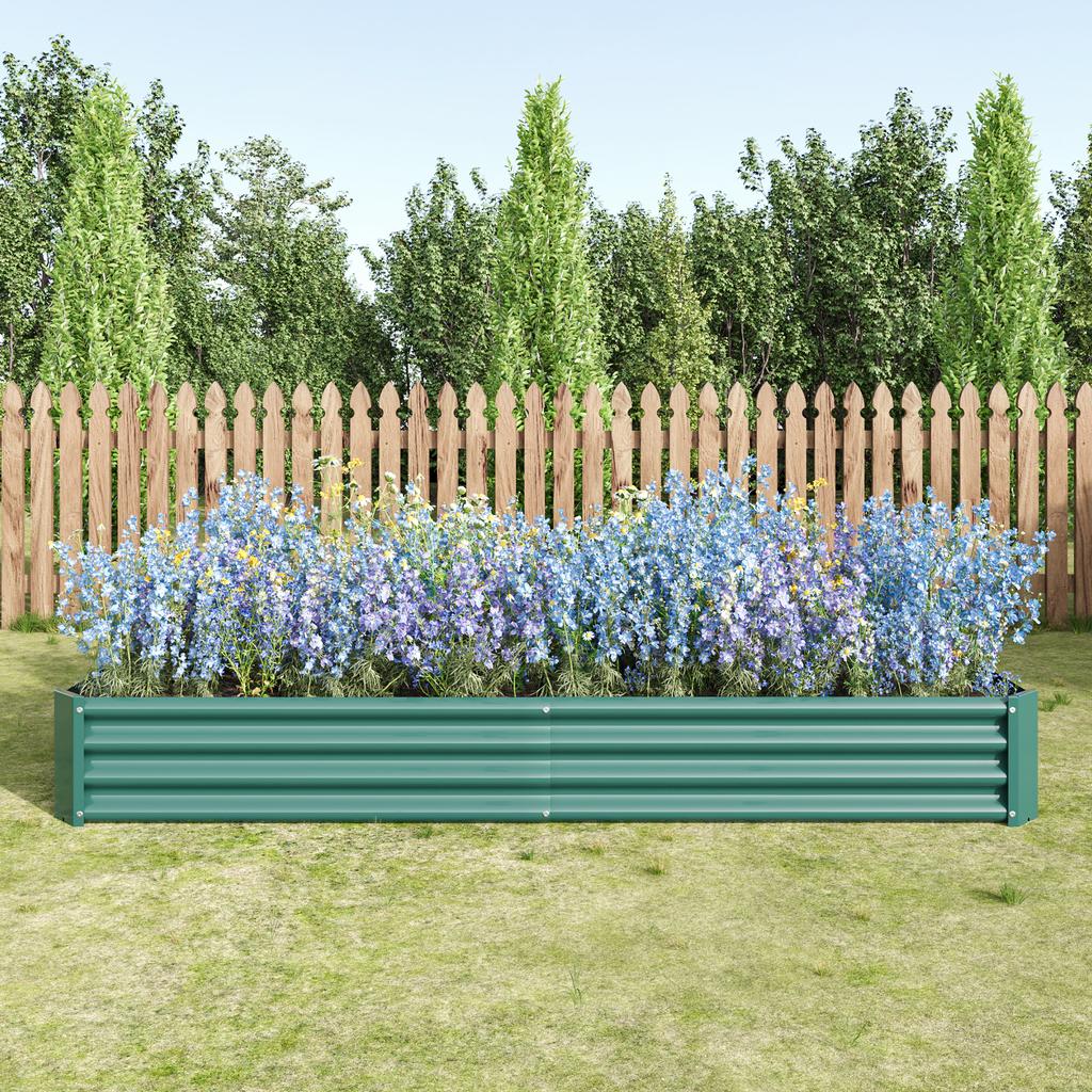 Raised Bed Metal Planter, Robust Sheet Steel, Rust Protection, Long Durability, Kit without Bottom, Ideal for Vegetables, Herbs & Flowers, Anthracite