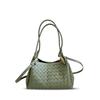 Nuova borsa a secchiello media in pelle di paracadute intrecciata portatile popolare transfrontaliera da sotto l'ascella alla moda borsa a tracolla messenger da donna