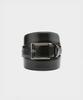 BROOKS BROTHERS Feather Edge Belt (Black) (Bbalmm2084Udf)