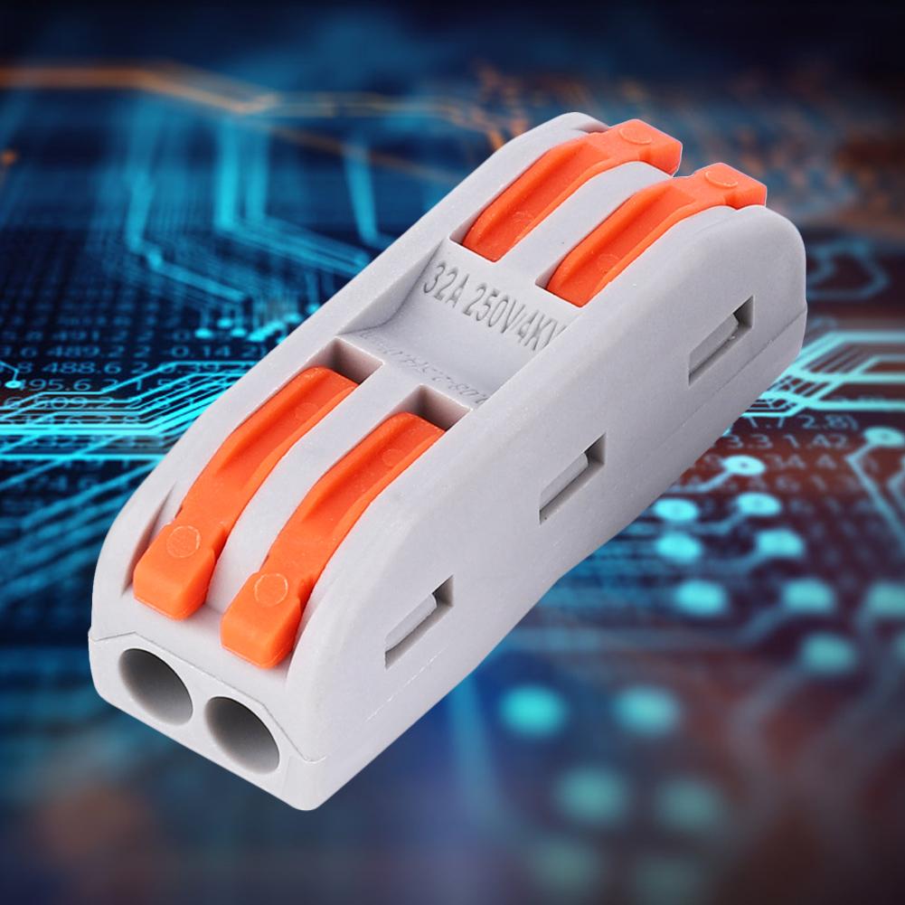 10 BUC PCT22 Conector de Sârmă cu Buton Colorat 2in2out Bloc Terminal Rapid pentru Cablare Clip Monocrom