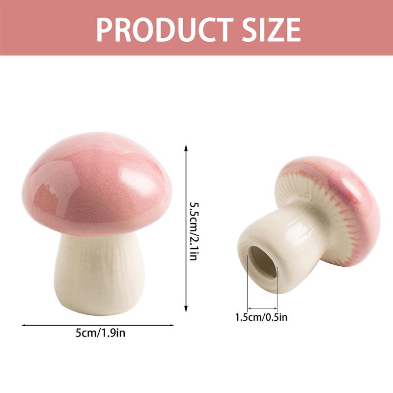 Creative Mushroom-Shaped Ceramic Handicrafts Office Desktop Ornament Home Entrance Decorative Ornament Tea Pet Screw Cap