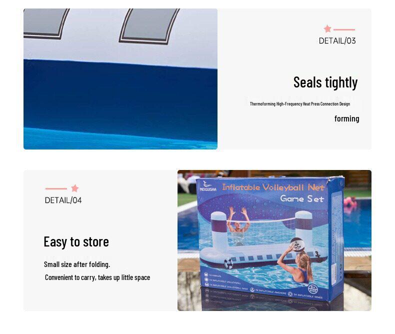 Inflatable Water Castle Volleyball & Basketball Net for Adults