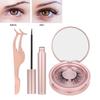 Round Tube Magnetic Liquid   Natural False Eyelashes Lashes Tweezers Kit Cosmetic 001#