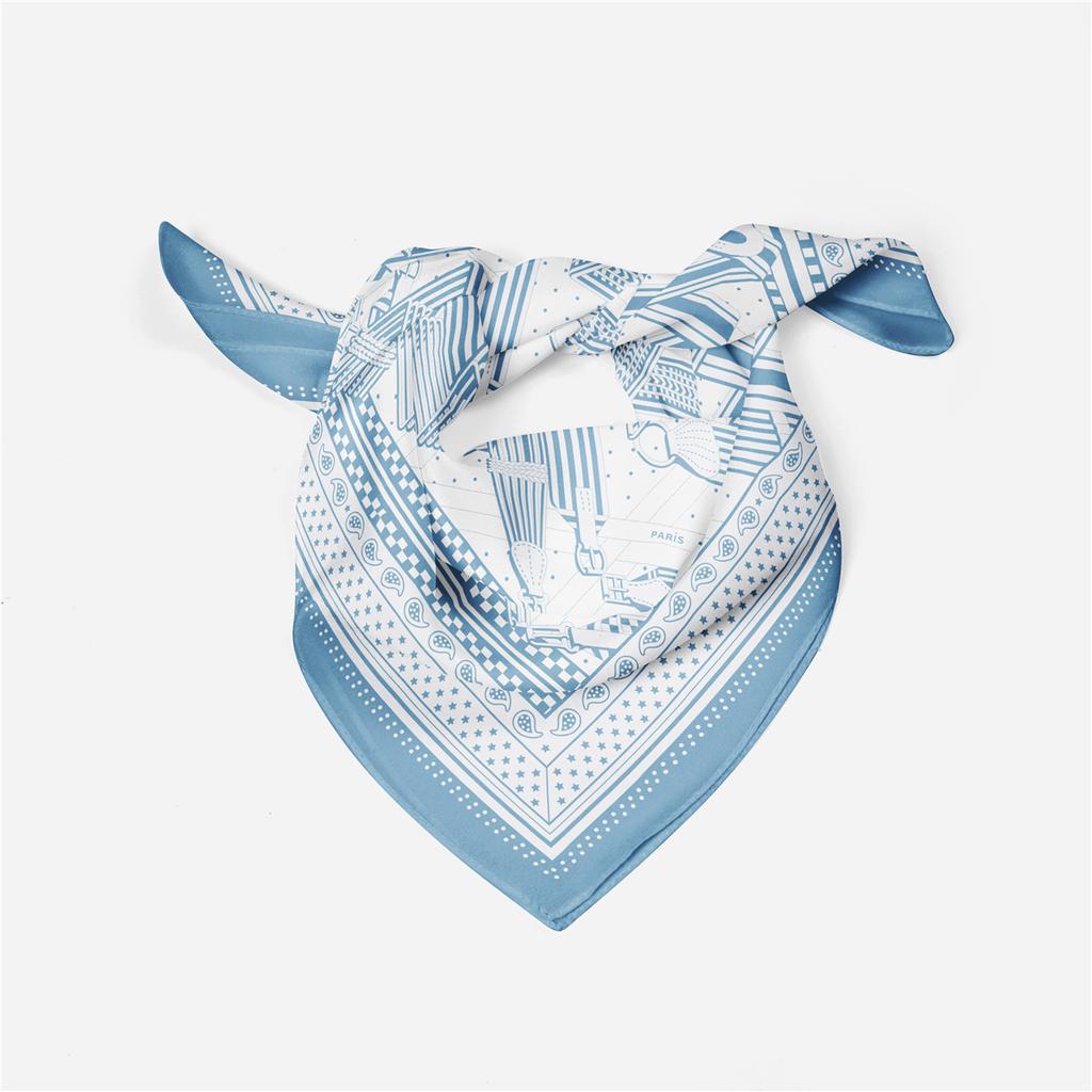 53cm New Design Belt Paisley Silk Scarf 2024 Brand Square Scarf Woman Luxury Bandana Headband Hijab Foulard Neckerchief For Lady