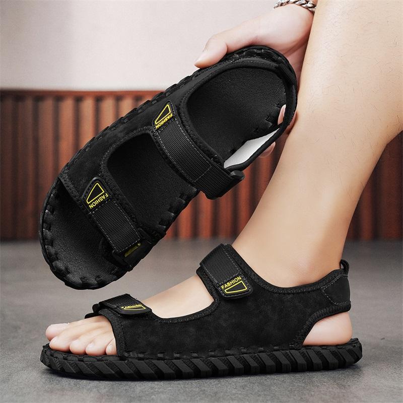 Leather Casual Shoes For Men’s High Quality Classic Men‘s Sandals Summer Outdoor Walking Men Sneakers Breathable Men Sandals