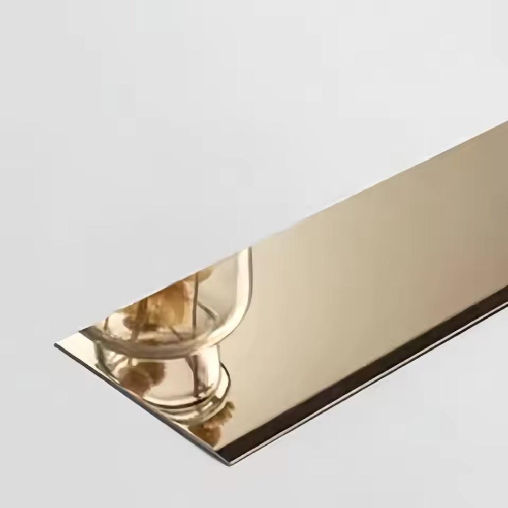 

1pc 196.85inX0.79in Wall Sticker Pvc Flat Decorative Lines Mirror Wall Ceiling Edge Strip Living Room Decorative Sticker 5m золотой