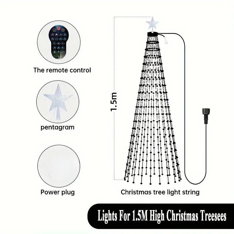 

7.87FT 400LEDs Christmas Tree Lights Smart RGB LED String Lights IP68 Holiday Decoration for Indoor Outdoor Tree APP Control USB PLUG